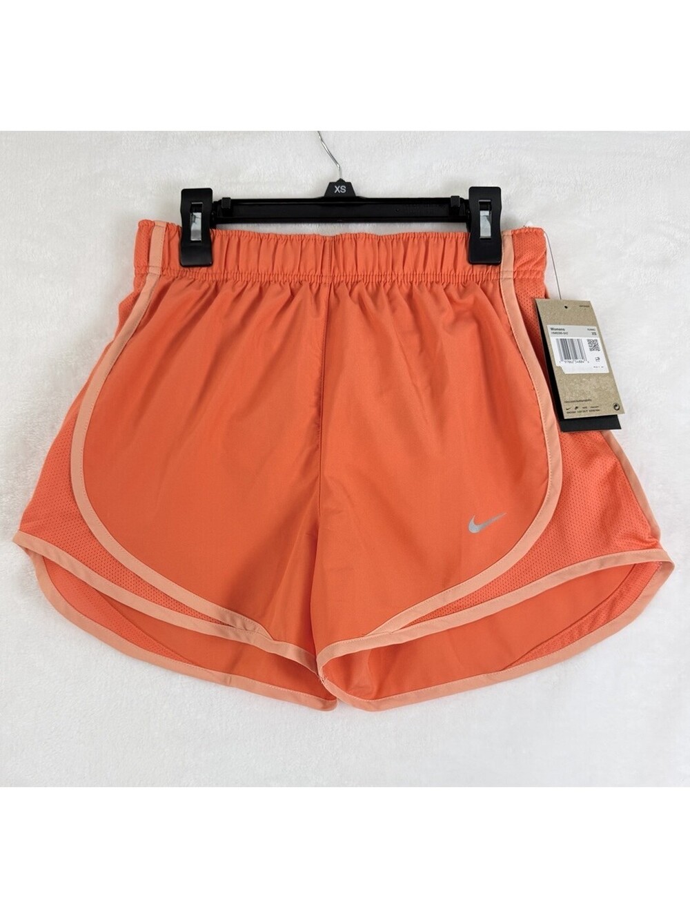 Nike Tempo Running Shorts Womens XS Dri FIT Mid Rise Brief Lined Orange New NWT